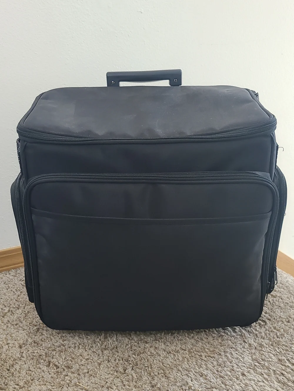 Rolling Black Travel Craft/Scrapbook Case -
